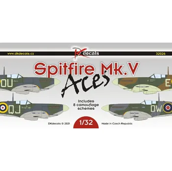 Plastikový model 1/32 Spitfire Mk.V Aces (8x camo)