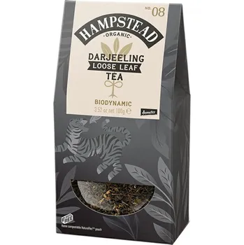 Káva Hampstead Tea London BIO černý sypaný čaj Darjeeling 100g Hampstead London