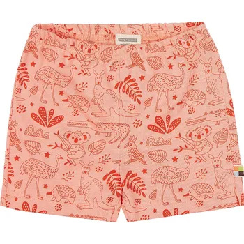 Dívčí kraťasy Dětské kraťasy Autstralská zvířátka světle oranžová loud + proud Velikost: 86/92