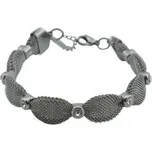 Doria Náramek stříbrný z oceli se zirkony L325