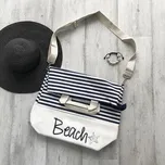 Plážová taška BELLUGIO BEACH béžovo modrá