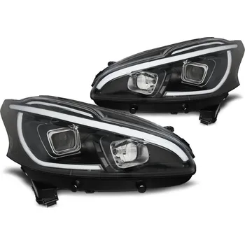 Přední světlomet TUNING-TEC Přední světla Peugeot 208 12-15 -černá TUBE LIGHT
