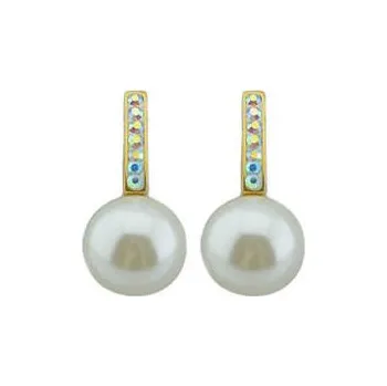 Náušnice Doria Náušnice z oceli zlaté s perličkami C272