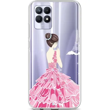 Pouzdro na mobilní telefon Kryt Realme 8i silikon Pink Princess (obal neboli pouzdro na Realme 8i)