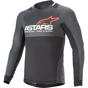 cyklistický dres Dres - ALPINESTARS Drop 8.0. LS 2021 - Black Coral XL