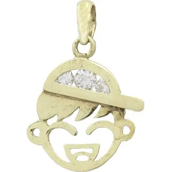 Přívěsek Zlatý přívěsek se zirkony chlapec 8178