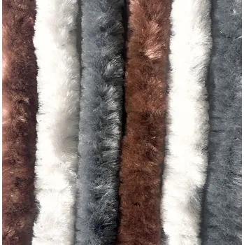 Síť proti hmyzu Závěs do dveří hnědo-bílo-šedý 56x185