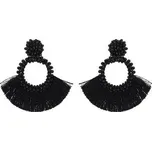 Doria Náušnice visací třásňové černé, bižuterie B600