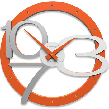 Hodiny Designové hodiny 10-127 CalleaDesign Scarlett 45cm (více barevných verzí) Barva oranžová-63 - RAL2004