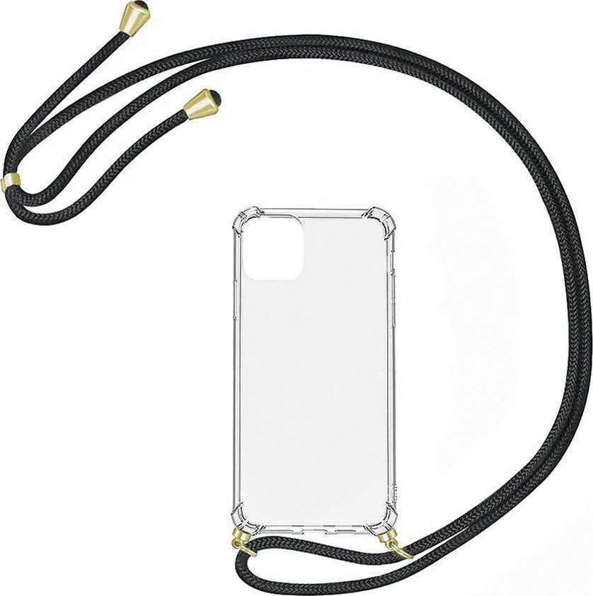 Jelly Case Rope pro Apple iPhone 13 Pro Max čiré/černá šňůrka Zbozi.cz