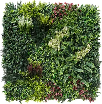 umělý živý plot Demeko Trading Wall Green Red Magic Jungle KH-09300-1 100 x 100 cm