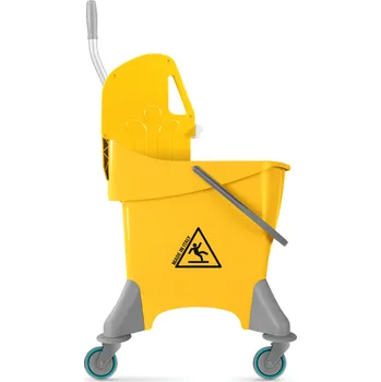 Kbelík se ždímačem Tec na kolečkách, žlutý