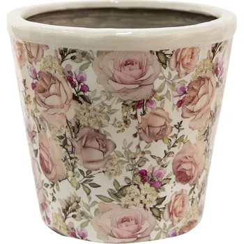 Obal na květináč Květináč obal ROSE 2 vintage patina Clayre & Eef