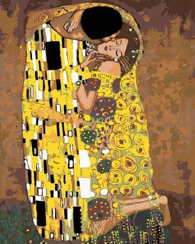 Zuty Polibek Gustav Klimt 40 x 50 cm vypnuté plátno na rám