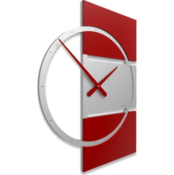 Hodiny Designové hodiny 10-123 CalleaDesign Adam 45 x 60cm (více barevných variant) Barva terracotta(cihlová)-24 Dýha zebrano - 87