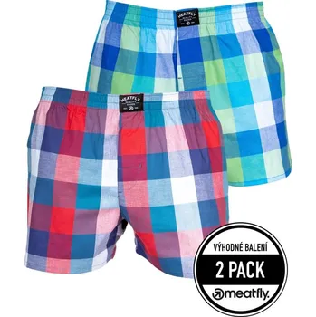 Boxerky trenýrky Meatfly Doug Boxershorts 2024 Navy Red/Green XXL