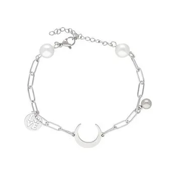Náramek Doria Náramek s měsícem stříbrný z oceli G620