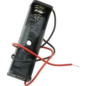 Držák baterie Držák baterie 1xAA s drátovými vývody