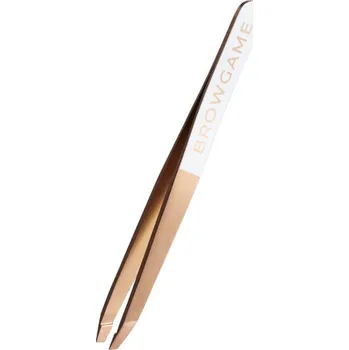 Kosmetická pinzeta Browgame Prestige Tweezer Slanted Rose Gold