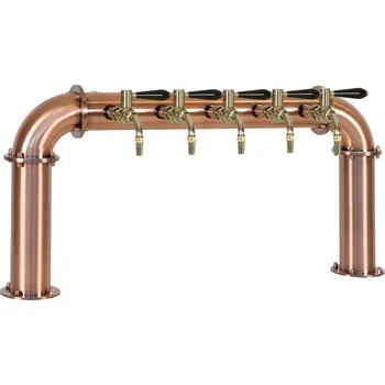 Příslušenství pro výčepní zařízení Varia-Plus Výčepní stojan U5 měděný komplet kohouty kulové GLOBAL medailony LED čelní přímé dochlazení kohoutů