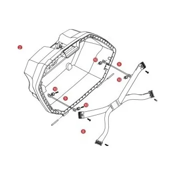 Zavazadlo na motocykl ZV37FNMDX spodní víko kufru V 37 kompletní, pravé, černé GIVI s.r.l. 344537