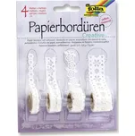 Folia Samolepící papírová bordura bílá 1 m 4 ks