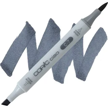 Lihová fixa COPIC Ciao oboustranná Brush & Chisel, C7 Cool gray 7