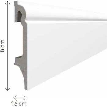 soklová lišta Podlahová lišta soklová VOX Espumo ESP301 - bílá 2,4 m