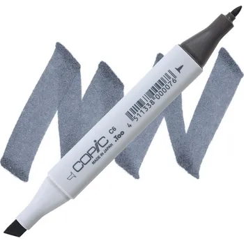 Lihová fixa COPIC Classic oboustranná Fine & Chisel, C6 Cool gray 6