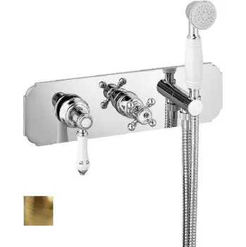 Sapho Vienna - Sprchová baterie pod omítku se sprchovou hlavicí, pro 3 spotřebiče, s tělesem, bronz VO143BR