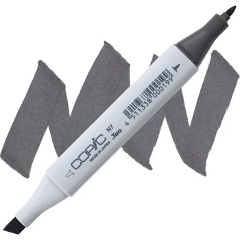 Lihová fixa COPIC Classic oboustranná Fine & Chisel, N7 Neutral gray 7