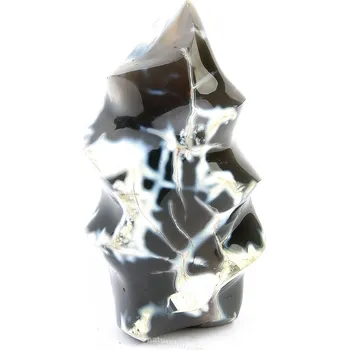 Přírodní kámen Dekorační achát plamen 889g