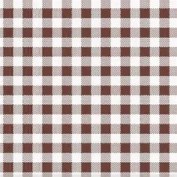 ubrus Ubrus PVC 152D káro hnědo-bílé návin 20 m x 140 cm