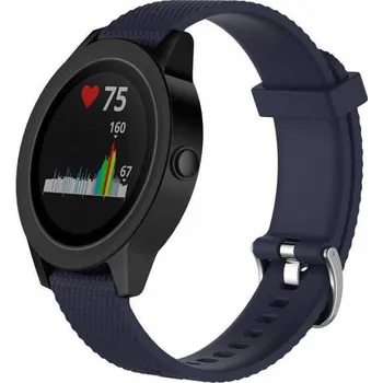 eses Silikonový řemínek 20 mm - Velikost S, vzorovaný tmavě modrý