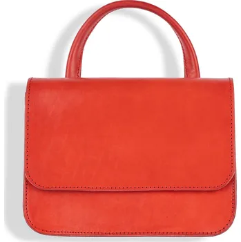 Kabelka Eggo Collet malá dámská kožená kabelka Červená