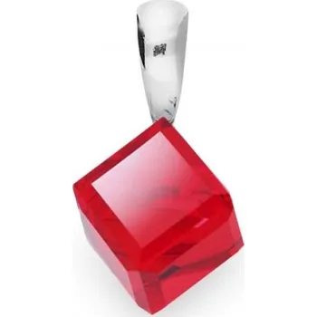 Přívěsek Přívěsek se Swarovski Elements Cube Small, krystal ve tavru krychle světle červené barvy WJ48416SI