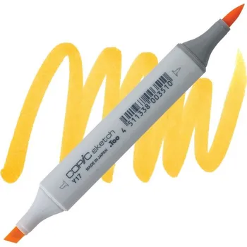 Lihová fixa COPIC Sketch oboustranná Brush & Chisel, Y17 Golden yellow