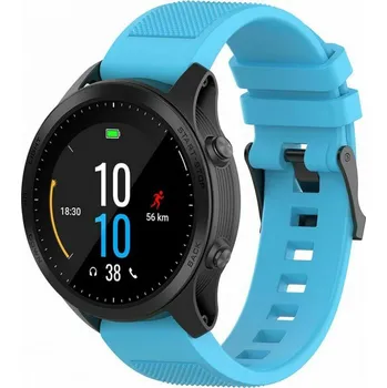 Příslušenství k chytrým hodinkám eses Silikonový řemínek pro Garmin - Modrý, QuickFit 22 mm