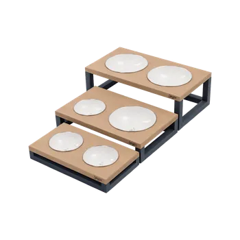 Miska pro psa Loype stojan na misky Cintal lakovaný antracit/tmavě modrá velikost: L