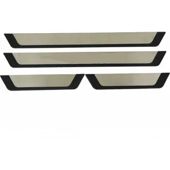 Tuning Nerez vnitřní kryty prahů dveří s plastovou podložkou s podlepením Škoda Fabia 2015+