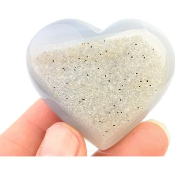 Přírodní kámen Achát srdce s dutinou (50g)