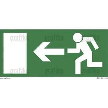 Grafiko 5.1002.SS Nálepka Únikový východ vlevo 100x200