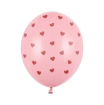 Balónek Balóny 30 cm růžový se srdíčky