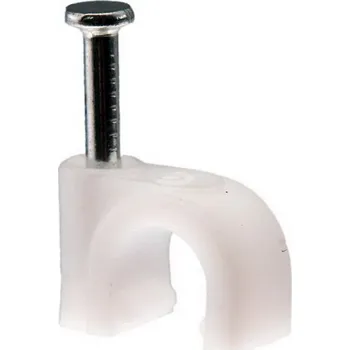 kabelová chránička Příchytka kabelová s hřebíkem, 4-6mm, bílá MALPRO 8265