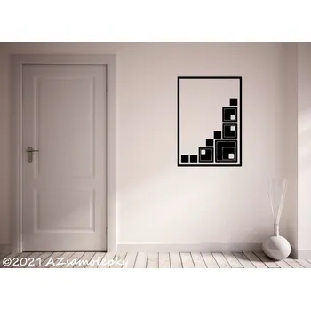 Samolepící dekorace Samolepky na zeď - SO - Moderní čtverce - 21 x 30 cm