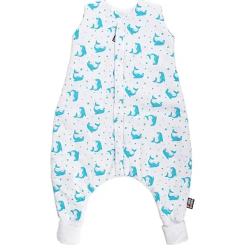 Kaarsgaren Letní bio spací pytel s nohavicemi 110 cm delfínci aqua