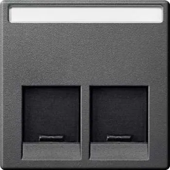 vypínač Merten Centrální deska datové zásuvky 2xRJ45 Antracit SCHNEIDER MTN466514