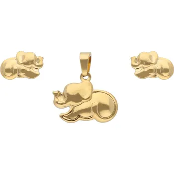 Souprava šperků Doria Set šperků z oceli zlatý SLON K434