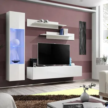 Obývací stěna Obývací Stěna Fly G+Sklo Bily Ww Fy G3