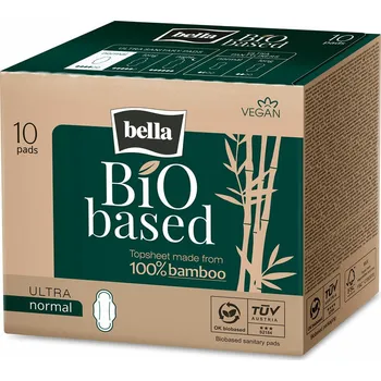 Menstruační vložka BELLA Bio Based Normal Ultratenké hygienické vložky s křidélky 10 ks